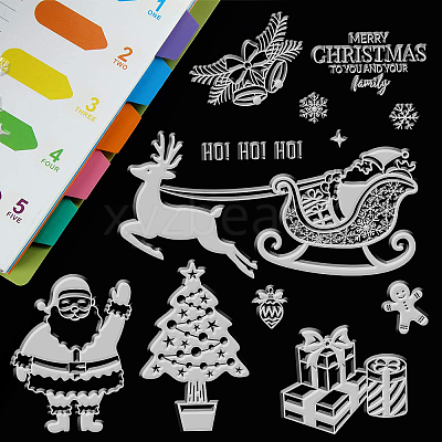 9 Sheets 9 Style Festival & Animal & Word Pattern PVC Plastic Stamps DIY-GL0002-68-1