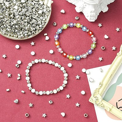 600Pcs 6 Styles CCB Plastic Beads Sets CCB-YW0001-48-1