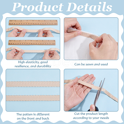 25 Yards Chinlon Wavy Edge Elastic Band EC-BC0001-61A-1