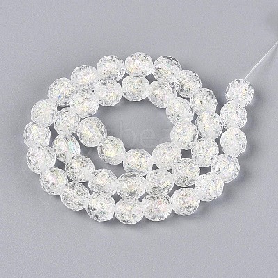 Handmade Foil Glass Beads Strands FOIL-N033-03E-1