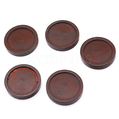 Natural Wood Cabochon Settings WOOD-WH0115-37C-F-1