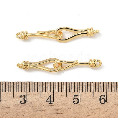 Brass Hook and S-Hook Clasps KK-Z136-41B-G-1