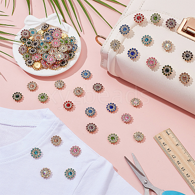 120Pcs 12 Colors Sew on Rhinestone RGLA-AR0001-06-1