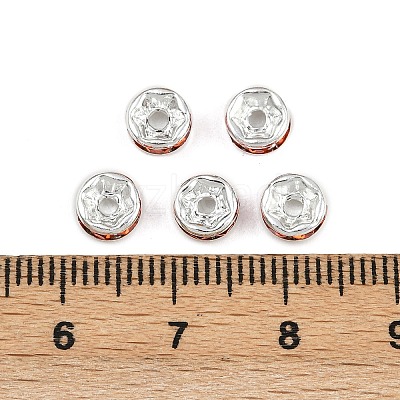 Brass Grade A Rhinestone Spacer Beads RB-A014-Z6mm-20S-1