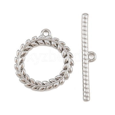 Brass Toggle Clasps KK-G548-34A-P-1