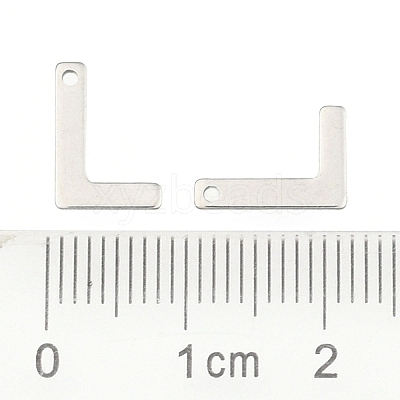 Tarnish Resistant 304 Stainless Steel Letter Charms LS-STAS-O072-L-1