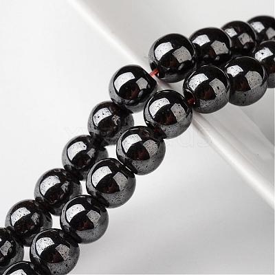 Non-Magnetic Synthetic Hematite Beads Strands X-G-H1624-6mm-1-1
