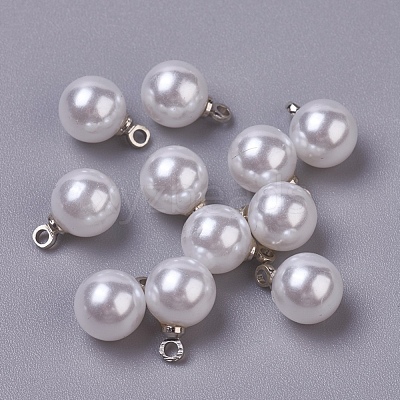 Resin Imitation Pearl Pendants RESI-WH0008-17D-1