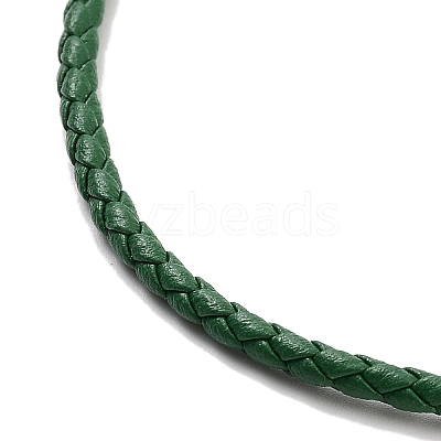 Braided Round Imitation Leather Bracelets Making BJEW-H610-01G-16-1