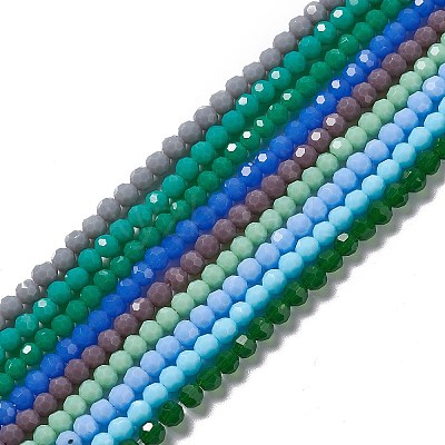 Faceted(32 Facets) Glass Beads Strands EGLA-J042-36A-M-1