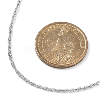 304 Stainless Steel Singapore Chain Necklace Making AJEW-JB01334-02-1