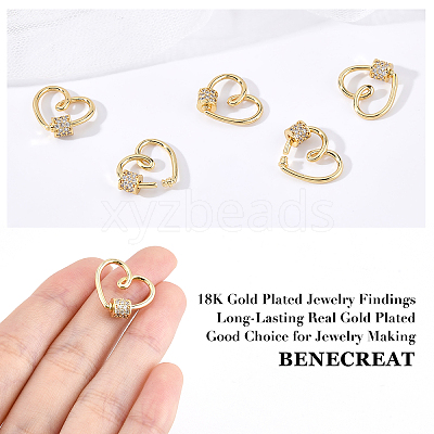Wholesale BENECREAT Real 18K Gold Plated Charms Brass Pendant