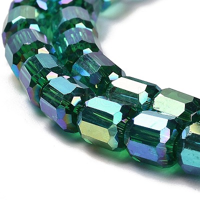 Electroplate Glass Beads Strands EGLA-D030-19F-1