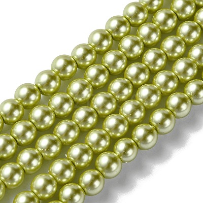 Eco-Friendly Grade A Glass Pearl Beads HY-J002-6mm-HX082-1
