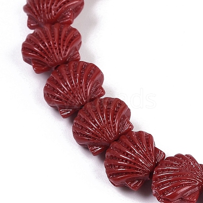 Synthetic Coral Dyed Carved Beads Strands CORA-K009-05A-05-1