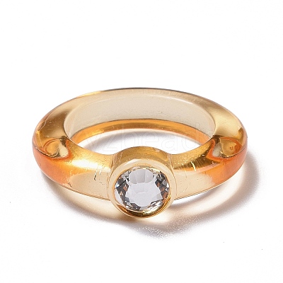 Transparent Acrylic Finger Rings RJEW-T010-07A-1