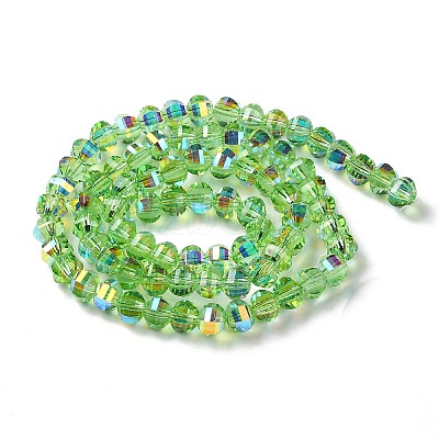 Transparent Electroplate Glass Beads Strands X-GLAA-Q099-C01-10-1-1