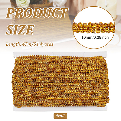 Polyester Braided Lace Ribbon SENE-WH0003-35A-1