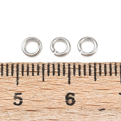 Tarnish Resistant 304 Stainless Steel Open Jump Rings STAS-N015-04-4x0.8mm-1