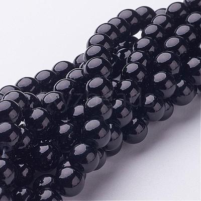 Natural Mashan Jade Round Beads Strands G-D263-8mm-XS32-1