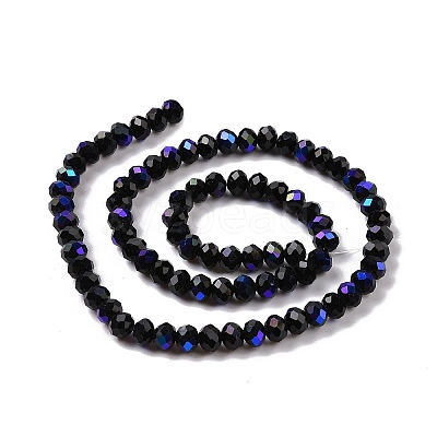 Electroplate Opaque Solid Color Glass Beads Strands EGLA-A044-P8mm-L18-1
