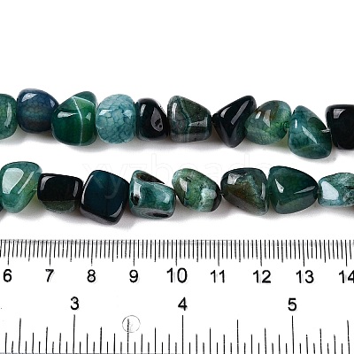 Natural Dyed & Heated Agate Beads Strands G-N342-65B-1