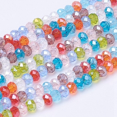 Electroplate Glass Bead Strands EGLA-J047-3x2mm-46-1