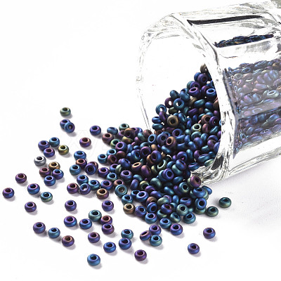 12/0 Grade A Round Glass Seed Beads SEED-Q008-M604-1