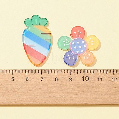 16Pcs 8 Style Acrylic Cabochons MACR-FS0001-46-1
