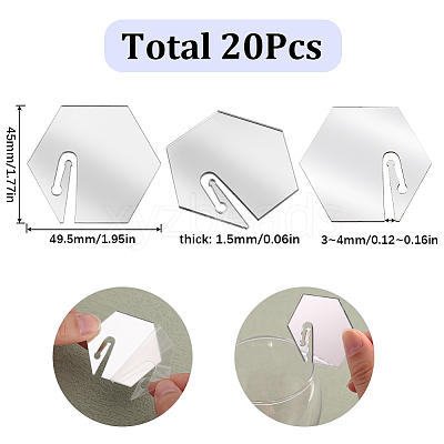 Acrylic Mirror Wine Glass Charms AJEW-SC0002-53C-02-1