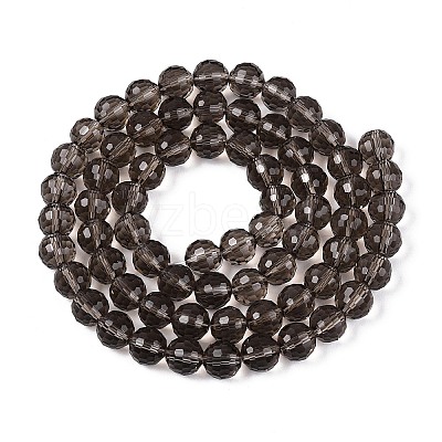 Transparent Glass Bead Strands GLAA-R095-8mm-37-1