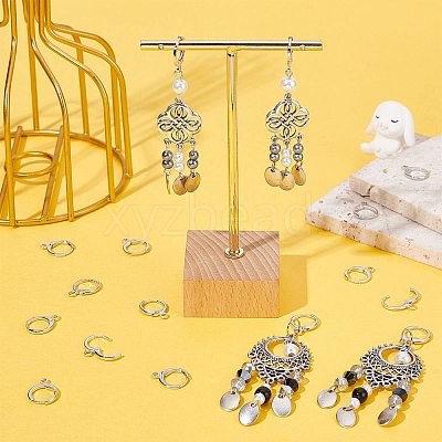 25Pairs Brass Huggie Hoop Earring Findings KK-CN0001-84-1