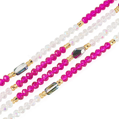 Glass Beaded Adjustable Waist Chains for Women AJEW-TA0005-78C-1
