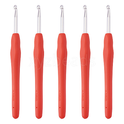 TPR Handle Aluminum Crochet Hook Needles TOOL-TA0001-13B-1