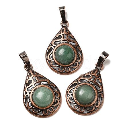 Natural Green Aventurine Pendants G-H065-02R-11-1