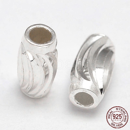 Fancy Cut Oval 925 Sterling Silver Beads STER-F012-16B-1