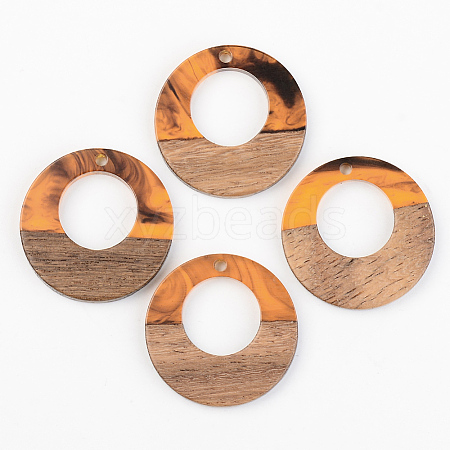 Resin & Walnut Wood Pendants RESI-S389-036A-A01-1