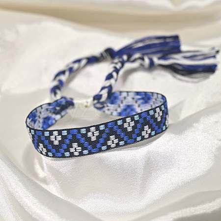 Ethnic Adjustable Braided Polyester Cord Bracelets for Women WG4F23B-04-1