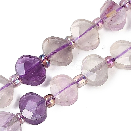 Natural Colorful Fluorite Beads Strands G-G182-F01-01-1