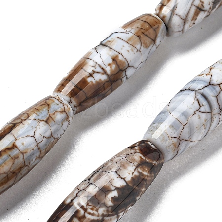 Natural Crackle Agate(Dyed & Heated) Beads Strangs G-NH0037-A03-03-1