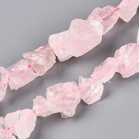 Natural Rose Quartz Beads Strands G-R421-17-1