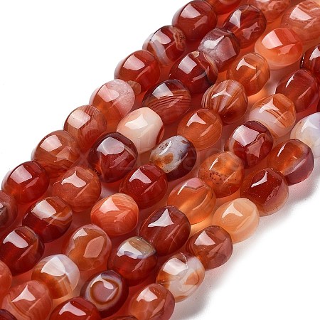 Natural Banded Agate Beads Strands G-G172-02A-1