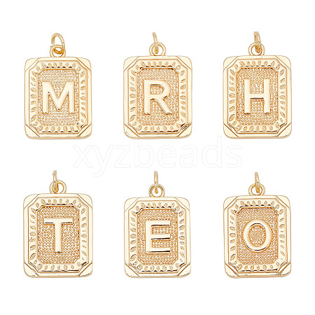 ARRICRAFT 6Pcs 6 Style Brass Pendants KK-AR0003-66-1