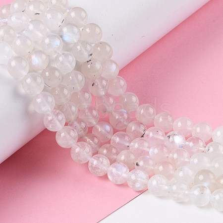 Natural Rainbow Moonstone Beads Strands G-I249-B04-05-1