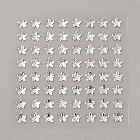 Star Transparent Acrylic Rhinestone Stickers STIC-TAC0001-002A-1