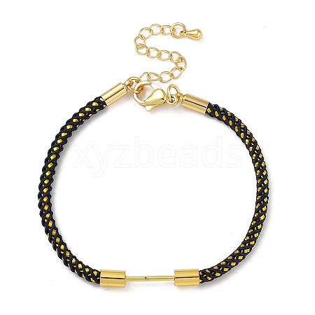 Braided Nylon Cord Bracelet Making MAK-L043-01G-14-1