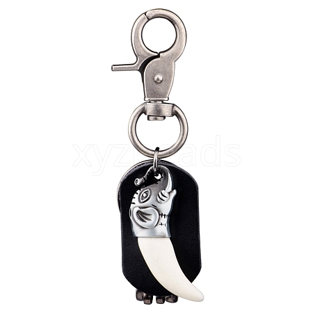 Alloy & Leather Keychains KEYC-PW0009-02B-1