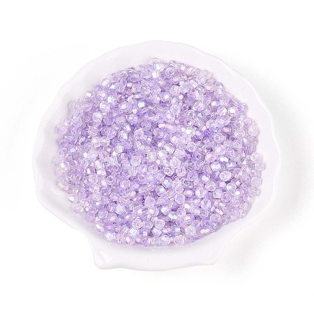 Transparent Spray Painted Glass Beads EGLA-N018-4mm-02-1