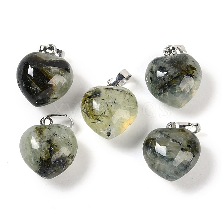 Natural Prehnite Pendants G-J386-H17-P-1