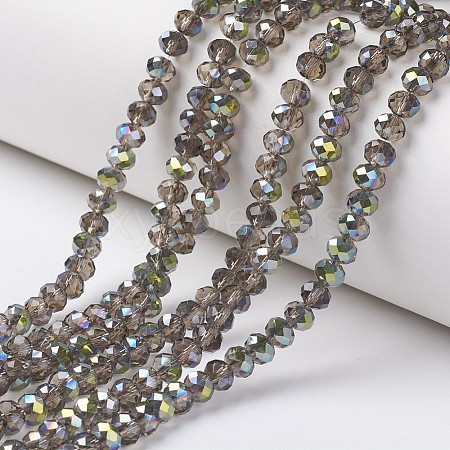 Electroplate Transparent Glass Beads Strands LS-EGLA-A034-T4mm-S06-1